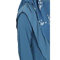 Simple abaya with a matching Instant Hijab- French Blue Simple abaya with a matching Instant Hijab- French Blue